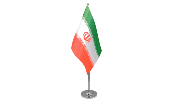 Iran Satin Table Flag